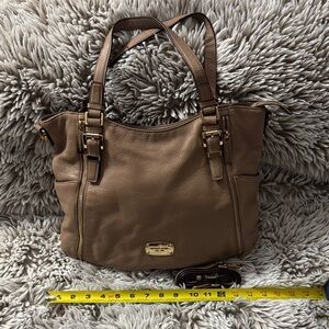 Michael Kors Taupe Leather Tote Handbag